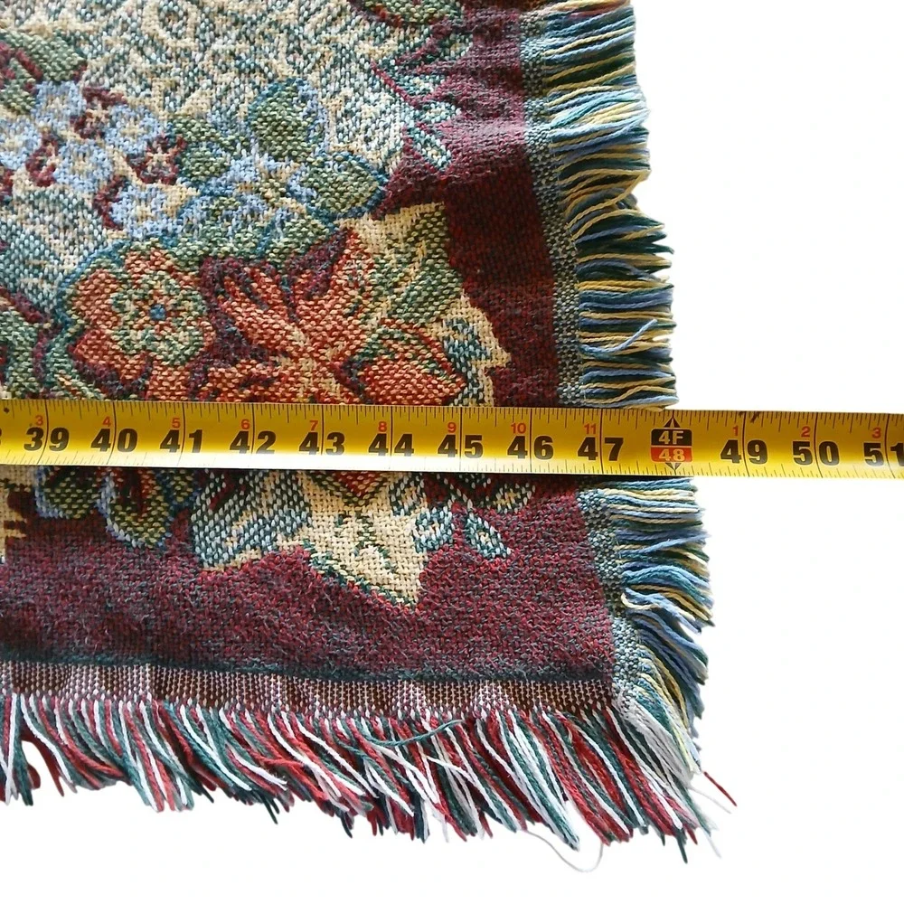 Bob Timberlake Butterfly Floral Tapestry Throw Blanket Cottagecore 64